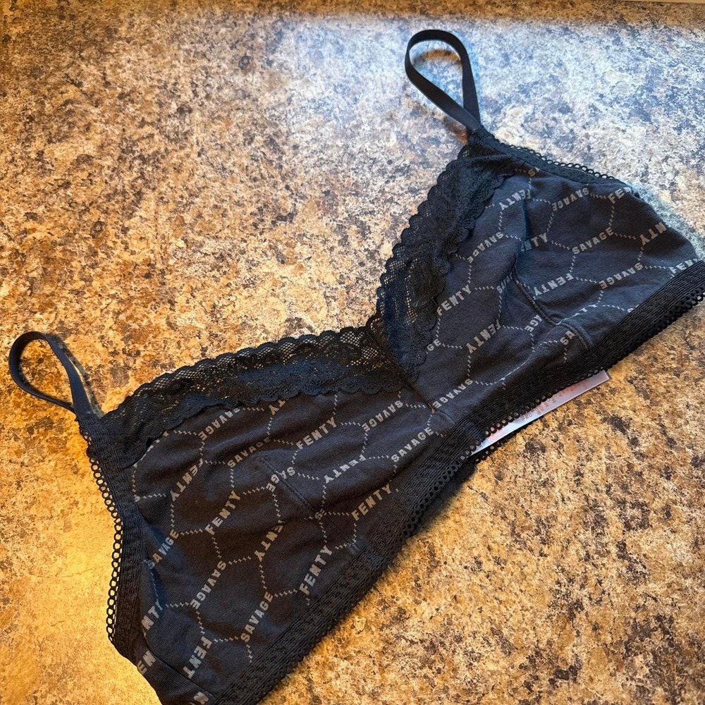 Savage X Fenty black lace bralette